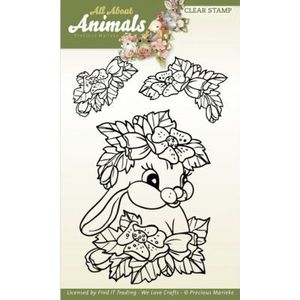 Pmcs10052 Clear Stamps - Precious Marieke - All About Animals - Bunny - A6