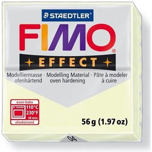 Fimo effect 8020-04 glow in the dark - pakje 56gr - FIMO soft oven hardende klei 110 graden