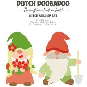 470784196 Dutch Doobadoo card art - Build up Gardening Gnomes - A5 - 130x75mm en 125x105mm