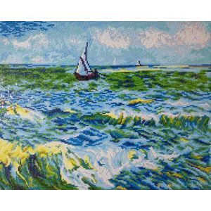 Dd12.029 Diamond Dotz - Seascape at Saint Maries - Van Gogh - 63x53cm