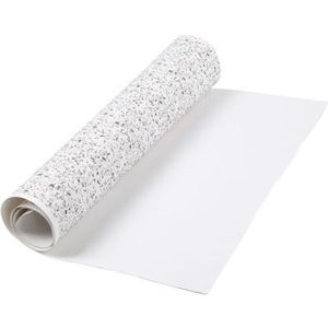 Faux Leather Papier - Rol 49.5x100cm - Wit gespikkeld - 350gr