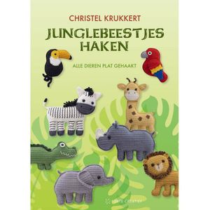 Boek - Junglebeestjes Haken alle dieren plat gehaakt - Christel Krukkert