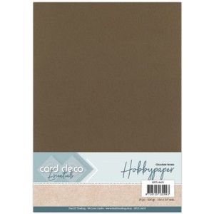 HP25-A433 Card Deco Essentials - Hobbypapier - Chocolade Bruin - 120gr - A4 - 25vel