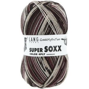 Lang Yarns - Super Soxx - 4draads - 100 gram - Kleur 395 Rood/Bruin/Wit