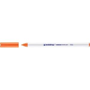 Edding - E-4600 Textielpen - Ronde punt 1mm - Kleur 066 Neon oranje