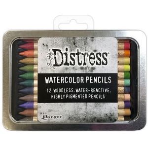 Tdh83580 Ranger Distress Watercolor Pencils - Kit 4 - Houtloos - 12st in blik