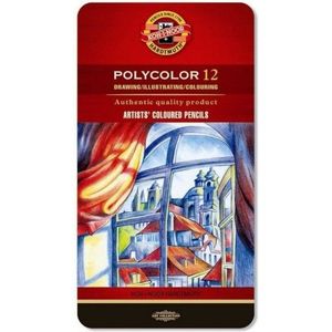 3822 Polycolor 12 kleuren metalen blik