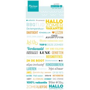 Pl4506 Tekst stickers - zon, zee, strand