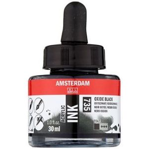 Amsterdam acrylic ink - Pipet potje 30ml - - Kleur 735 Oxyd zwart