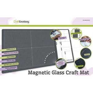 860503/1800 Craftemotions Glass Craft Mat 60x36cm magnetisch