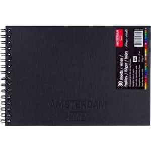Talens Amsterdam - Blackbook A4 - Glad papier - 250grams - 30vel