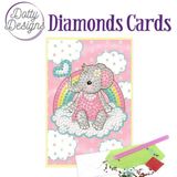 1010 Dotty designs diamonds cards - Pink Baby Elephant