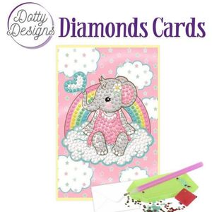 1010 Dotty designs diamonds cards - Pink Baby Elephant