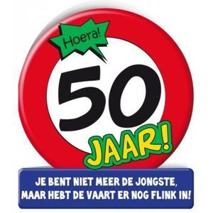 Wenskaart verkeersbord - 50 jaar