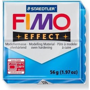 Fimo effect - 8020-374 in de kleur Transparant blauw - pakje 56gr