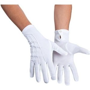 Handschoenen drukknoop wit