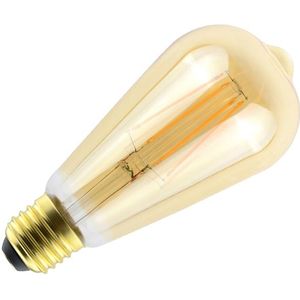 Ledlamp - RETRO - E27 - 560 lm - helder goud