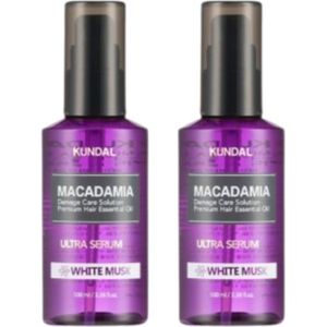 KUNDAL - Macadamia Hair Serum - 100ml - DUO Set - White Musk