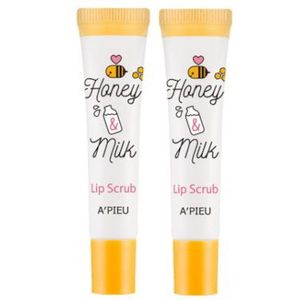 A'PIEU Honey & Milk Lip Scrub - 8ml (2ea) Set