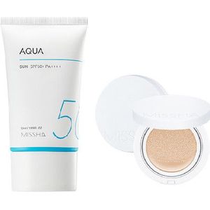 Missha Aqua Sun X Magic Cushion Moist Up Light Beige Set