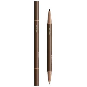 Joocyee - Double Headed Eyebrow Pencil - 0.4ml+0.4ml - 03 Brown