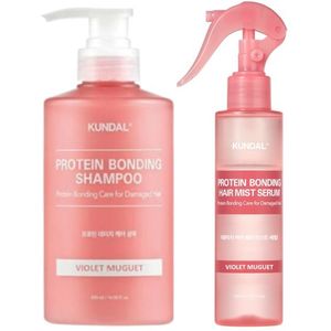 KUNDAL - Protein Bonding Shampoo 500ml + Hair Mist 150ml Set - Violet Muguet