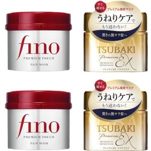 Shiseido - Fino Premium Touch Hair Mask - 230g x2 + Shiseido - Tsubaki Premium Repair Hair Mask - 180g x2