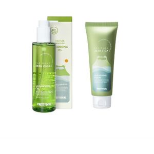 PRETTYSKIN - The Pure Jeju Cica Cleansing Foam - 150ml (1ea) + Cleansing Oil - 200ml (1ea) Set