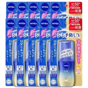 NIVEA Japan - UV Deep Protect & Care Milk Mist SPF50+ PA++++ - 60ml (10ea) Set