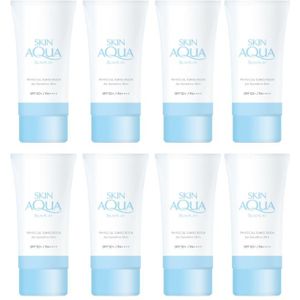 Rohto Mentholatum SunplaySkin Aqua Physical Sunscreen for Sensitive Skin SPF50+ PA++++50ml (8ea) Set