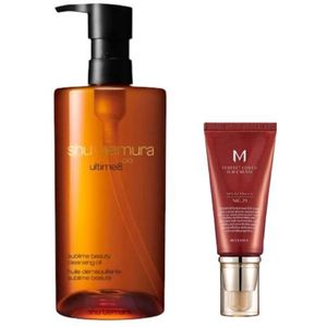 Missha X Shu Uemura M Perfect Cover BB Cream #21 Light Beige X Shu Uemura - Ultime8 Sublime Beauty Cleansing Oil 450ml