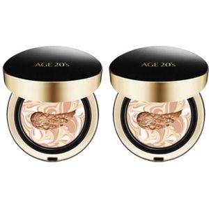 Age 20's - Signature Essence Cover Pact Intense Cover (with Refill) - 14g - No.23 Medium Beige (2ea) Set