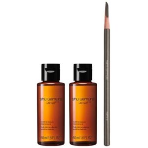 Shu Uemura Hero Set E ( Ultime8 Sublime Beauty Cleansing Oil - 50ml (2pcs)  & H9 Hard Formula Eyebrow Pencil - 02 Seal Brown )