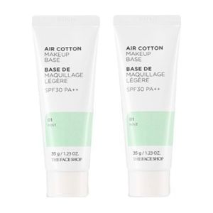 THE FACE SHOP - Air Cotton Makeup Base - Mint (2ea) Set