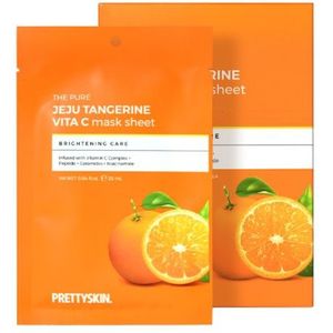 PRETTYSKIN - The Pure Jeju Tangerine Vita C Mask Sheet - 10stukken