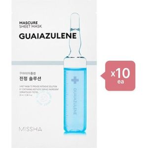 MISSHA Mascure Solution Sheet Mask - Guaiazulene - 1pc (10ea) Set