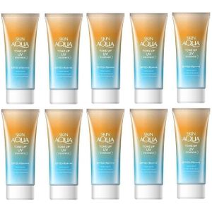 Rohto Mentholatum Skin Aqua Tone Up Essence Latte Beige SPF50+ PA++++ 80g (10ea) Set