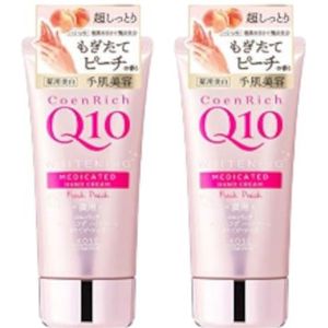 Kose - Coenrich Q10 Medicated Hand Cream - Fresh Peach - 80g (2ea) Set