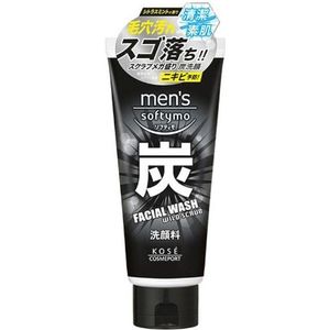 Kose - Softymo Men's Facial Wash Wild Scrub - 130g