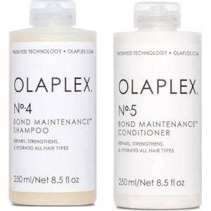 OLAPLEX - No.4 Bond Maintenance Shampoo - 250ml (1ea) X No.5 Bond Maintenance Conditioner - 250ml (1ea)