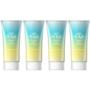 Rohto Mentholatum Skin Aqua Tone Up UV Essence Green SPF50+ PA++++ 80g (4ea) Set