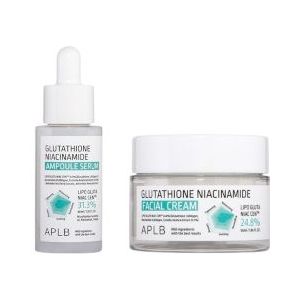 APLB - Glutathione Niacinamide Ampoule Serum - 40ml (1ea) + Glutathione Niacinamide Facial Cream - 55ml (1ea) Set