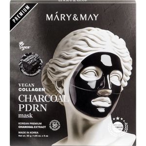 Mary&May - Vegan Collagen Charcoal PDRN Mask - 30g*4ea