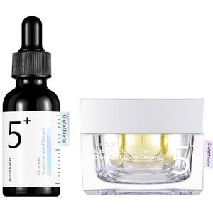numbuzin - No.5+ Glutathione Vitamin Concentrated Serum - 30ml (1ea) X Vitamin Glutathione Dark Spot Laser Cream - 50ml (1ea) Set