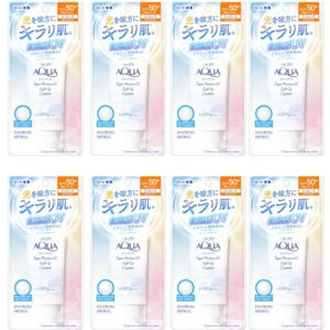 Rohto Mentholatum Skin Aqua Super Moisture UV Light Up Essence SPF50+ PA++++ 70g (8ea) Set