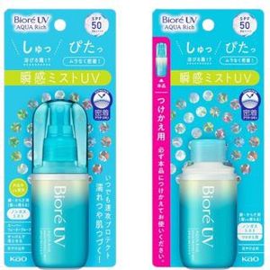 Kao - Biore UV Aqua Rich Aqua Protect Mist SPF50 PA++++ + Refill Set