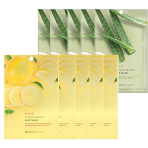 face republic - Sleeping Beauty Face Mask - 23ml - Soothing Aloe Extract (5ea) + Sleeping Beauty Face Mask - 23ml -...