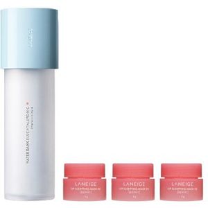 LANEIGE - Water Bank Blue Hyaluronic Essence Toner For Normal To Dry Skin - 160ml (1ea) + Lip Sleeping Mask EX - 3g - Berry...