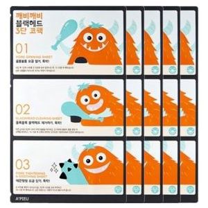 A'PIEU - Goblin Blackhead 3 Step Nose Pack - 1pc (5ea) Set