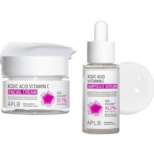 APLB - Kojic Acid Vitamin C Ampoule Serum - 40ml & Facial Cream - 55ml Set